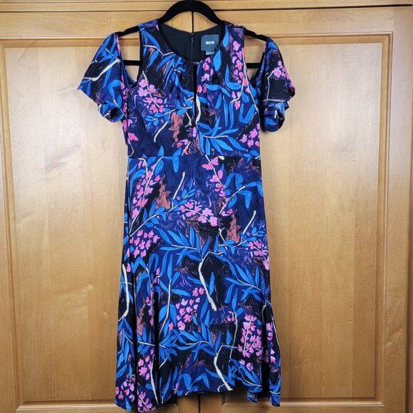 Maeve x Anthropologie Elia Cold Shoulder Dress Flutter Sleeves - 0P - Picture 3 of 11